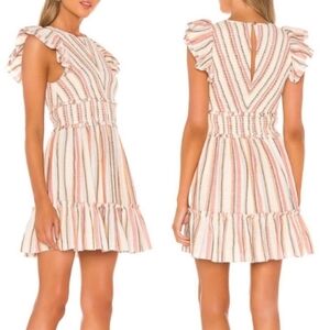 Saylor Tulsi Striped Smocked Dress
